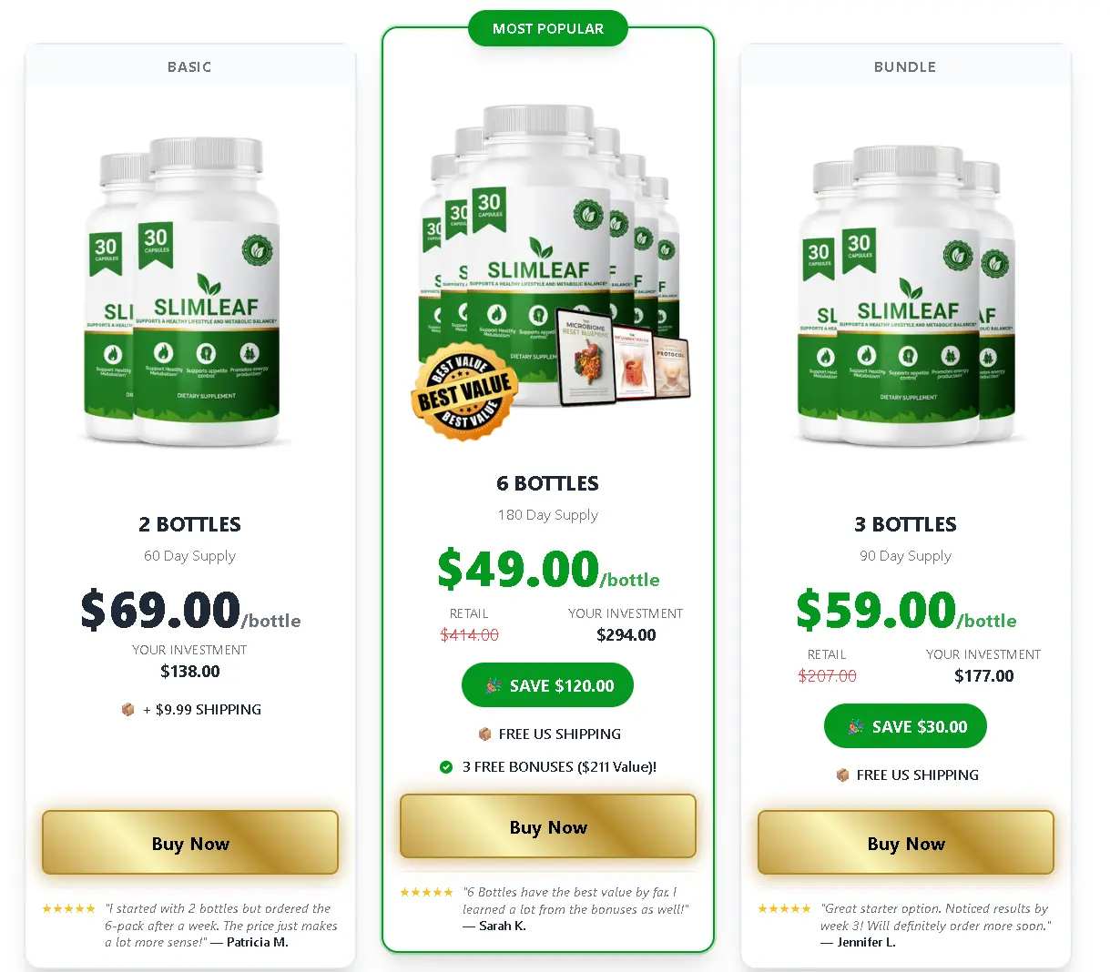 SlimLeaf Special Pricing